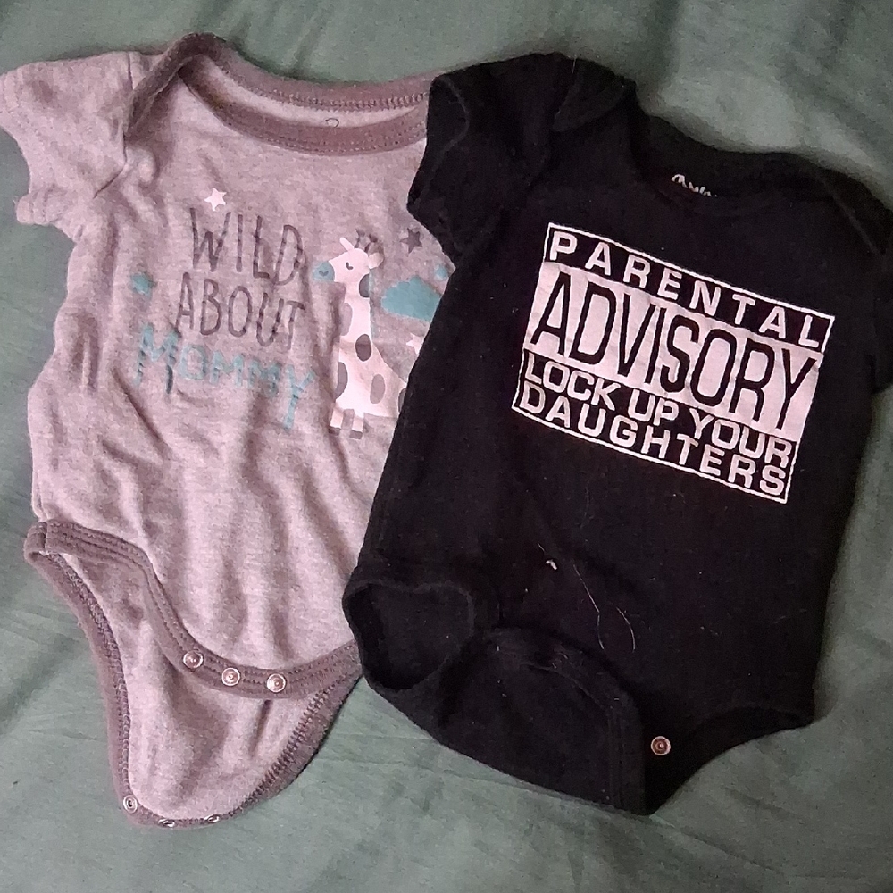 Gray and Black Kids One Piece Set